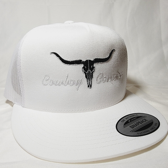 Cowboy Country Flat Bill Snapback Adjustable Direct Embroidered Hat - Picture 3 of 5
